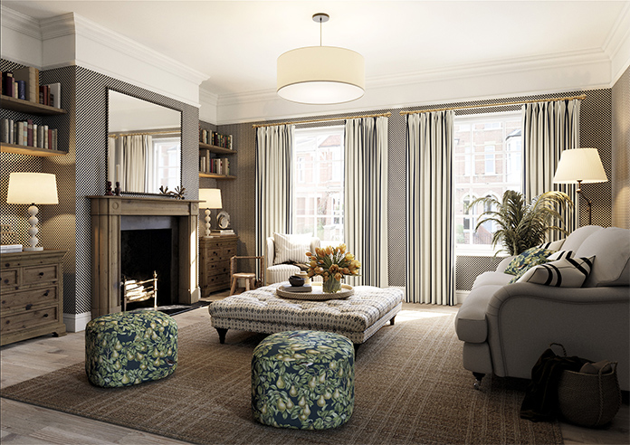 Winnies Stripe, Hudds - Made to Measure Curtains - Image 7